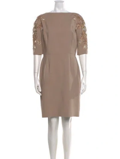 Pre-owned Dior Vintage Knee-length Dress In Neutral