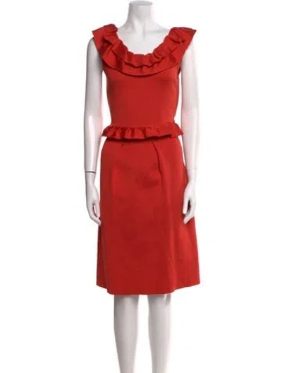 Pre-owned Dior Vintage Knee-length Dress In Orange