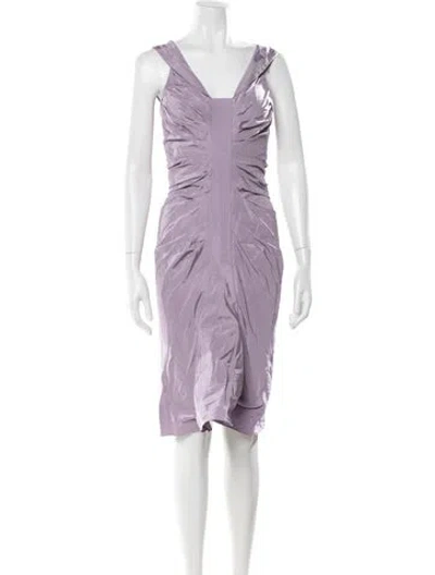 Pre-owned Dior Vintage Knee-length Dress In Purple
