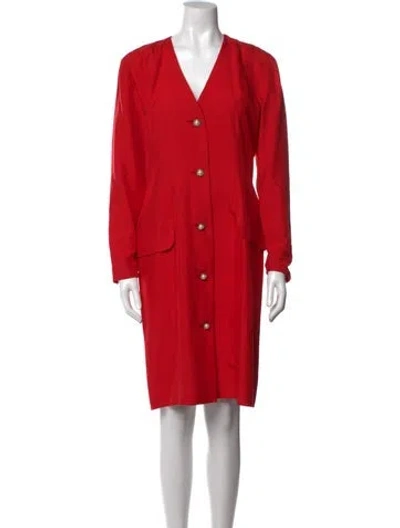 Pre-owned Dior Vintage Knee-length Dress In Red