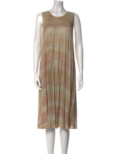 Pre-owned Dior Vintage Knee-length Dress W/ Tags In Gold