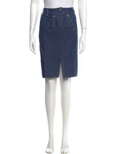 Pre-owned Dior Vintage Knee-length Skirt In Blue