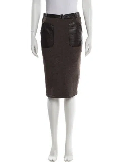 Pre-owned Dior Vintage Knee-length Skirt In Brown