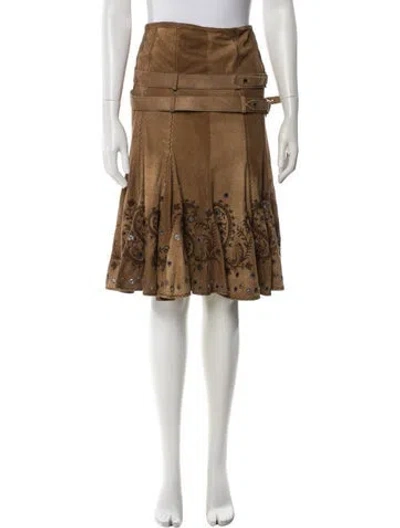 Pre-owned Dior Vintage Knee-length Skirt In Brown