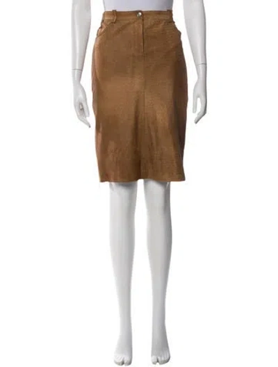 Pre-owned Dior Vintage Knee-length Skirt In Brown