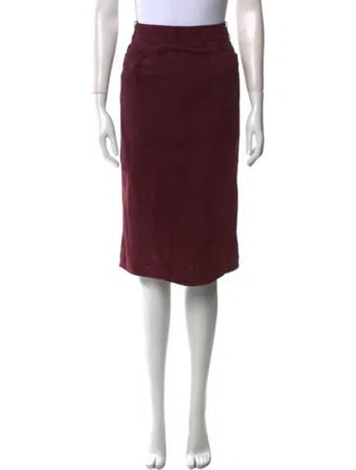 Pre-owned Dior Vintage Knee-length Skirt In Burgundy