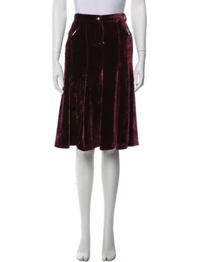 Pre-owned Dior Vintage Knee-length Skirt In Burgundy