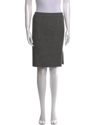 Pre-owned Dior Vintage Knee-length Skirt In Gray