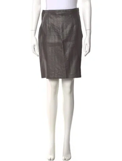 Pre-owned Dior Vintage Knee-length Skirt In Gray