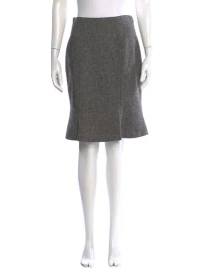 Pre-owned Dior Vintage Knee-length Skirt In Gray