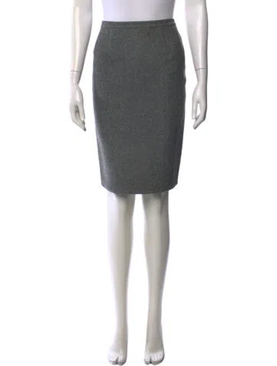 Pre-owned Dior Vintage Knee-length Skirt In Gray
