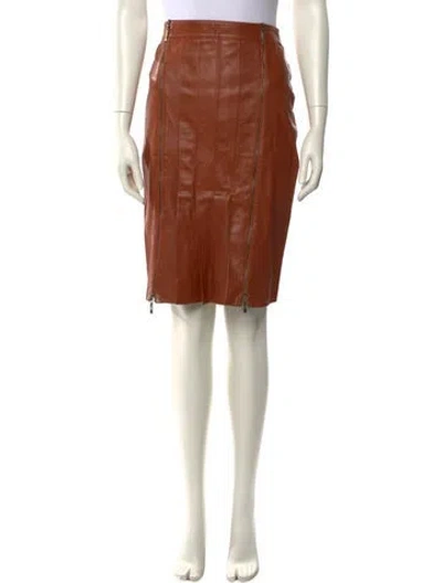 Pre-owned Dior Vintage Knee-length Skirt In Orange