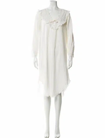 Pre-owned Dior Vintage Lace Pattern Nightgown In Blue