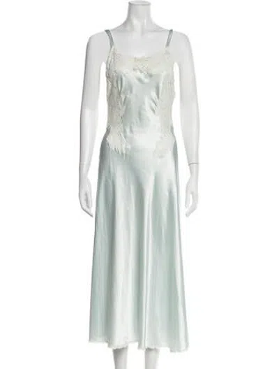 Pre-owned Dior Vintage Lace Pattern Nightgown In Green