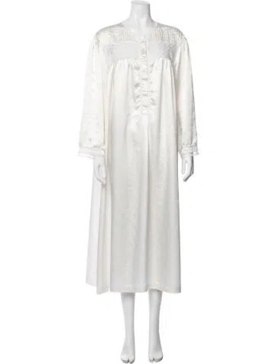 Pre-owned Dior Vintage Lace Pattern Nightgown In Neutral