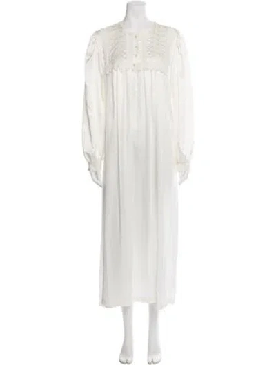 Pre-owned Dior Vintage Lace Pattern Nightgown In Neutrals