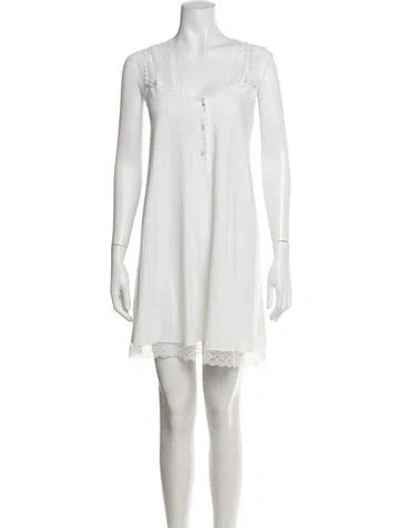 Pre-owned Dior Vintage Lace Pattern Nightgown In White