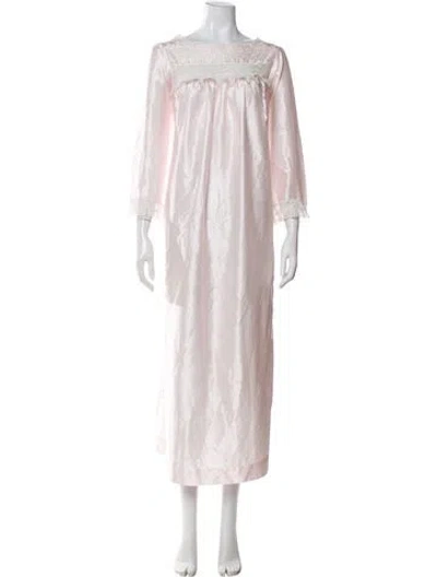 Pre-owned Dior Vintage Lace Trim Embellishment Nightgown In Pink