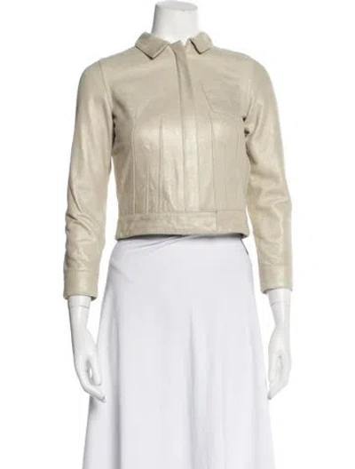 Pre-owned Dior Kids' Vintage Lamb Biker Jacket In Neutrals