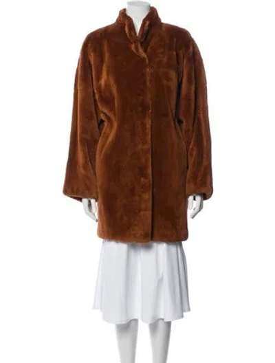 Pre-owned Dior Vintage Lamb Fur Fur Coat In Orange