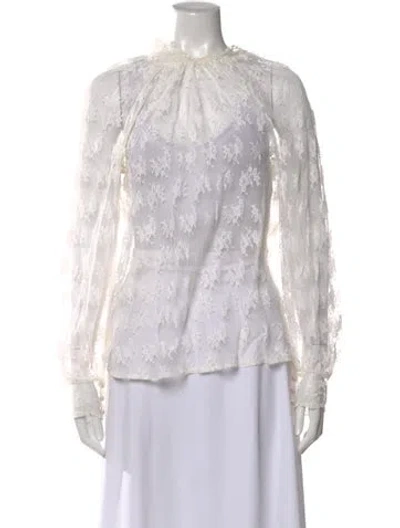 Pre-owned Dior Vintage Late 1960's - Early 1970's Blouse In White