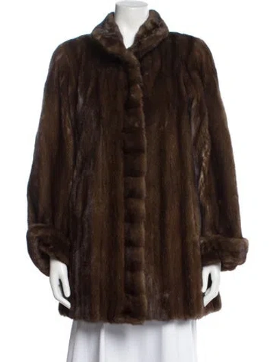 Pre-owned Dior Vintage Late 1960's - Early 1970's Faux Fur Coat In Brown