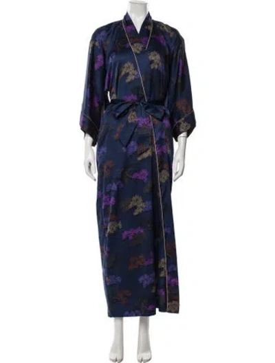 Pre-owned Dior Vintage Late 1960's - Early 1970's Robe In Blue