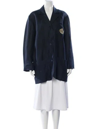 Pre-owned Dior Vintage Late 1970's - Early 1980's Blazer In Blue