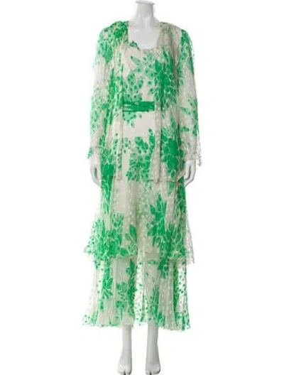 Pre-owned Dior Vintage Late 1970's - Early 1980's Dress Set In Neutral