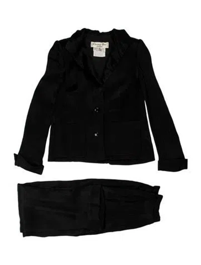 Pre-owned Dior Vintage Late 1970's - Early 1980's Pantsuit In Black