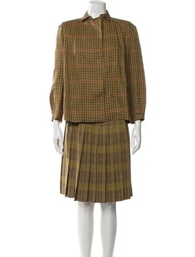 Pre-owned Dior Vintage Late 1970's - Early 1980's Skirt Suit In Green