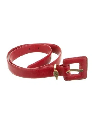 Pre-owned Dior Vintage Late 1980's - Early 1990's Belt In Red