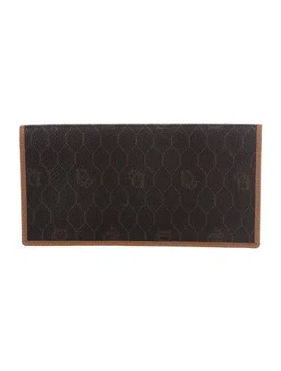 Pre-owned Dior Vintage Late 1980's - Early 1990's Bifold Wallet In Brown