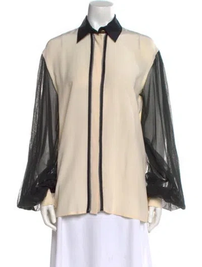 Pre-owned Dior Vintage Late 1980's - Early 1990's Blouse In Neutral