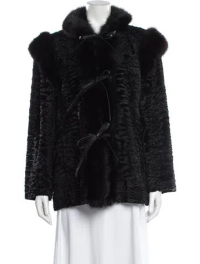Pre-owned Dior Vintage Late 1980's - Early 1990's Fur Jacket In Black