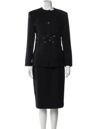 Pre-owned Dior Vintage Late 1980's - Early 1990's Skirt Set In Black