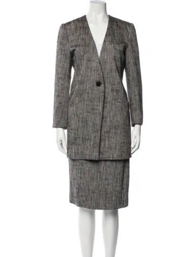 Pre-owned Dior Vintage Late 1980's - Early 1990's Skirt Set In Grey