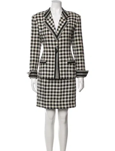 Pre-owned Dior Vintage Late 1980's - Early 1990's Skirt Set In White