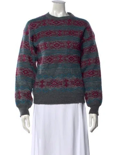 Pre-owned Dior Vintage Late 1980's - Early 1990's Sweater In Blue/pink