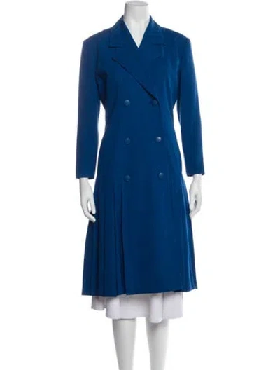 Pre-owned Dior Vintage Late 1980's - Early 1990's Trench Coat In Blue
