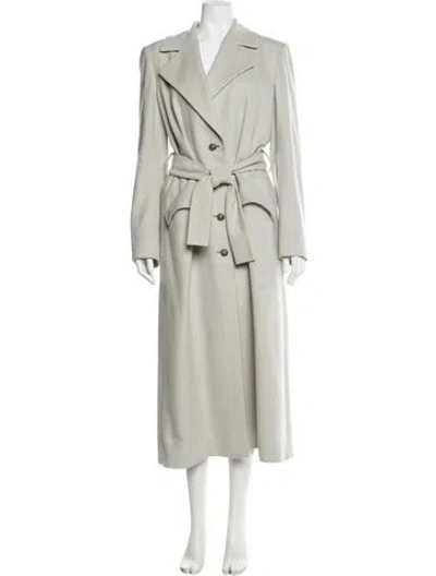 Pre-owned Dior Vintage Late 1980's - Early 1990's Trench Coat In Gray
