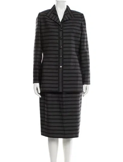Pre-owned Dior Vintage Late 1990's - Early 2000's Skirt Suit In Gray