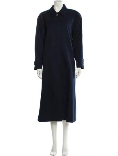 Pre-owned Dior Vintage Late 1990's - Early 2000's Trench Coat In Blue