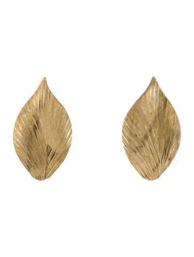 Pre-owned Dior Vintage Leaf Clip-on Earrings In Multi