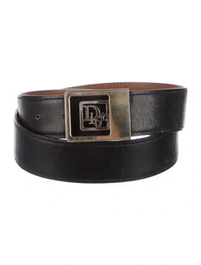 Pre-owned Dior Vintage Leather Belt In Black
