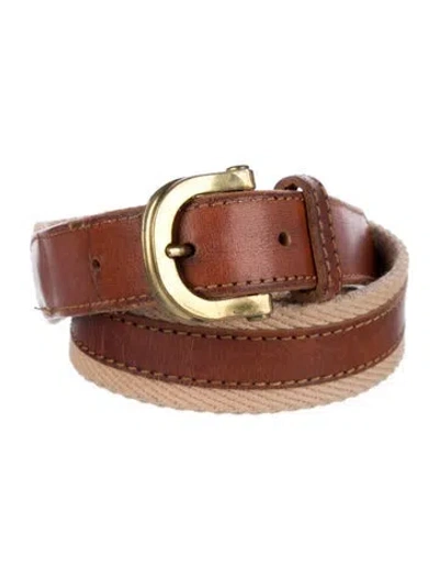 Pre-owned Dior Vintage Leather Belt In Brown