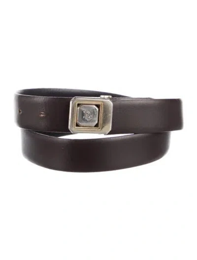 Pre-owned Dior Vintage Leather Belt In Brown