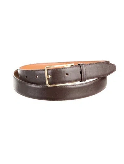 Pre-owned Dior Vintage Leather Belt Kit In Brown
