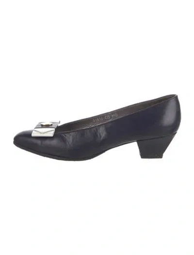 Pre-owned Dior Vintage Leather Pumps In Blue