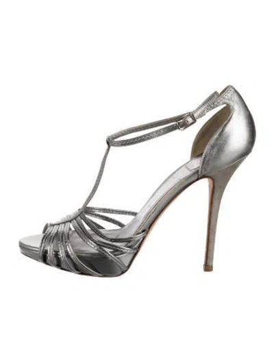 Pre-owned Dior Vintage Leather Pumps In Metallic